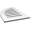 Ekena Millwork Quarter Round Top Left Surface Mount PVC Gable Vent w/ 3-1/2"W x 1"P Standard Frame, 18"W x 28"H GVPQL18X2801SN - alternate 2